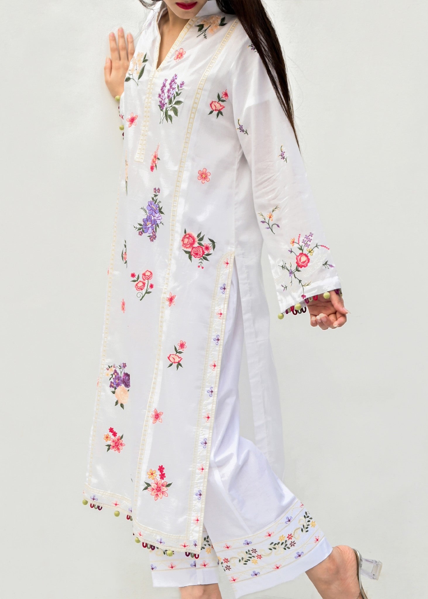Musani Embroidered Lawn White (Pret) Women 2pcs