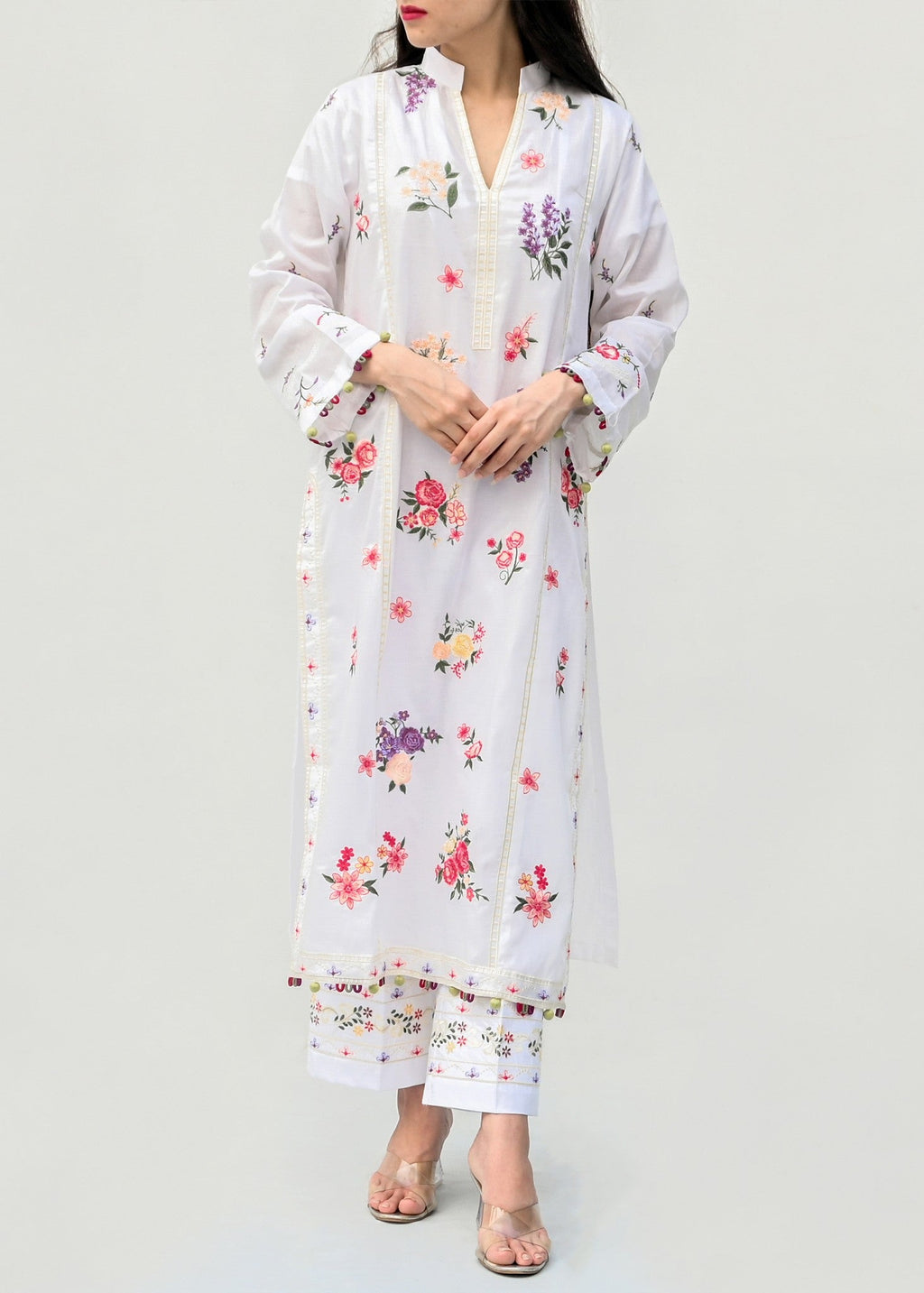 Musani Embroidered Lawn White (Pret) Women 2pcs