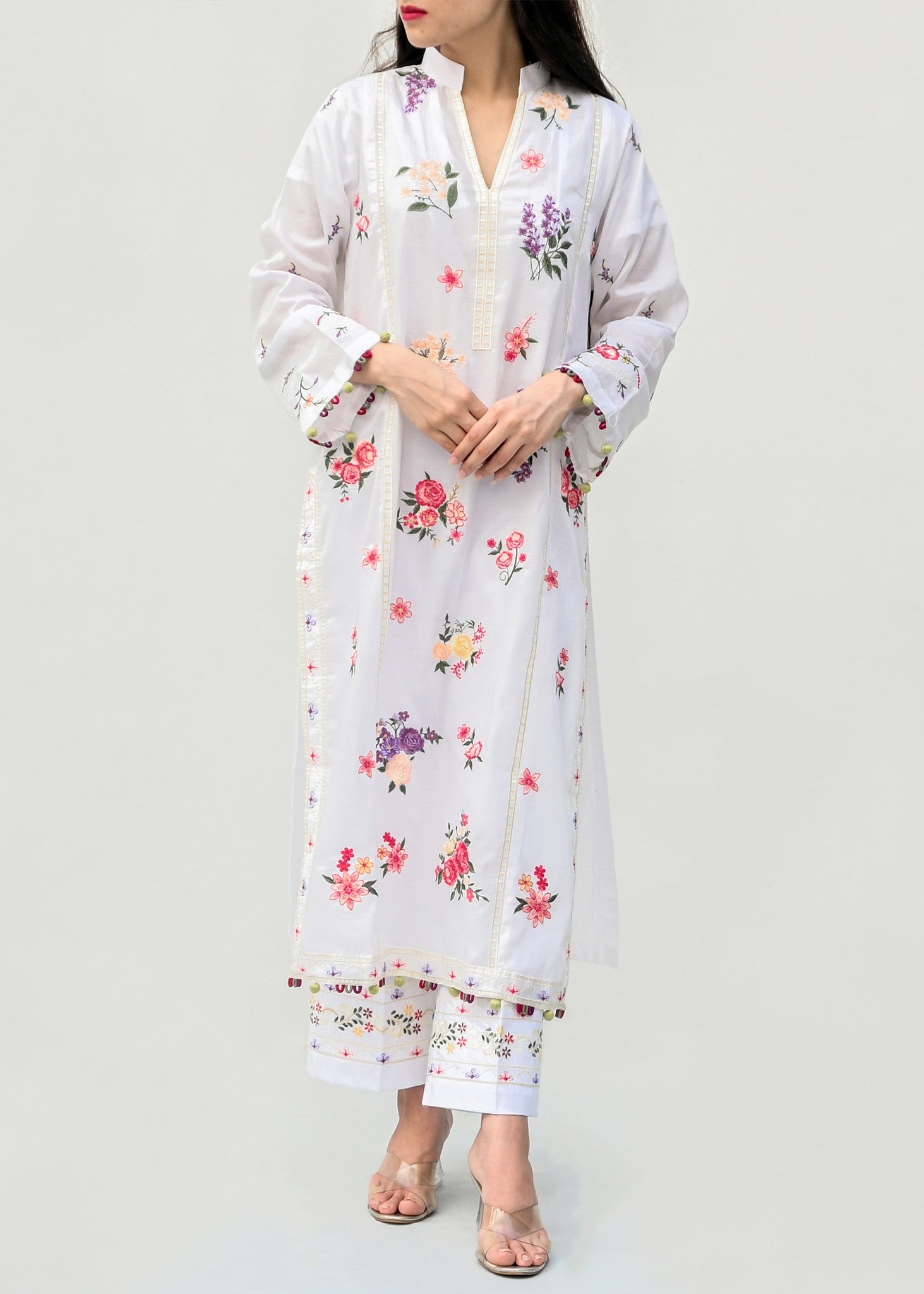 Musani Embroidered Lawn White (Pret) Women 2pcs