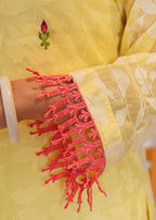 Haya'S Creation Embroidered Lemon Broshia Lawn Dress Women 3pcs