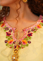 Haya'S Creation Embroidered Lemon Broshia Lawn Dress Women 3pcs