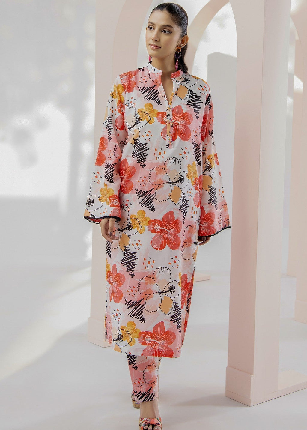 By-East Lawn Suit Printed (Multi) Women 2pcs