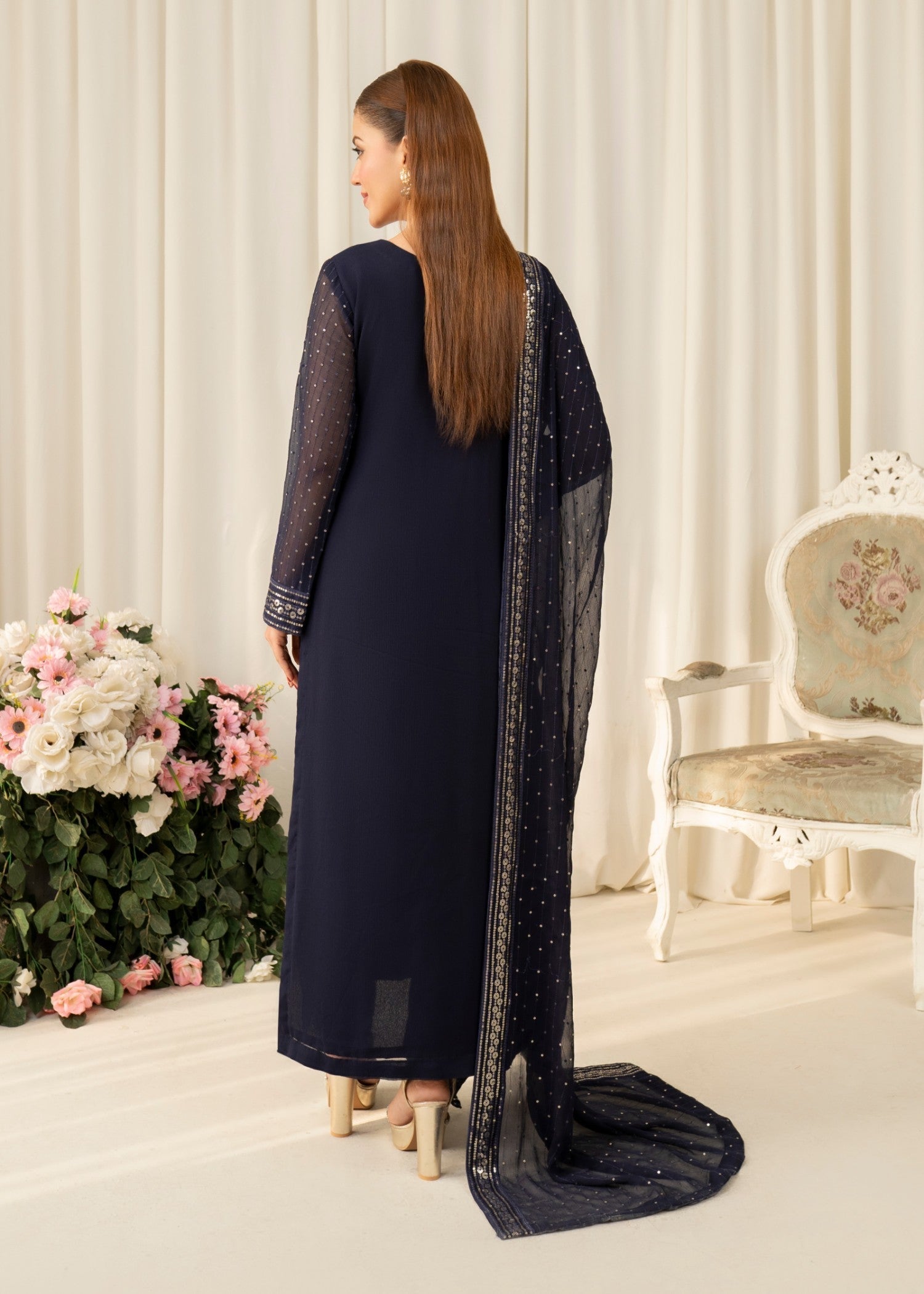Agha Jaan DIVINE BLUE Women 3pcs