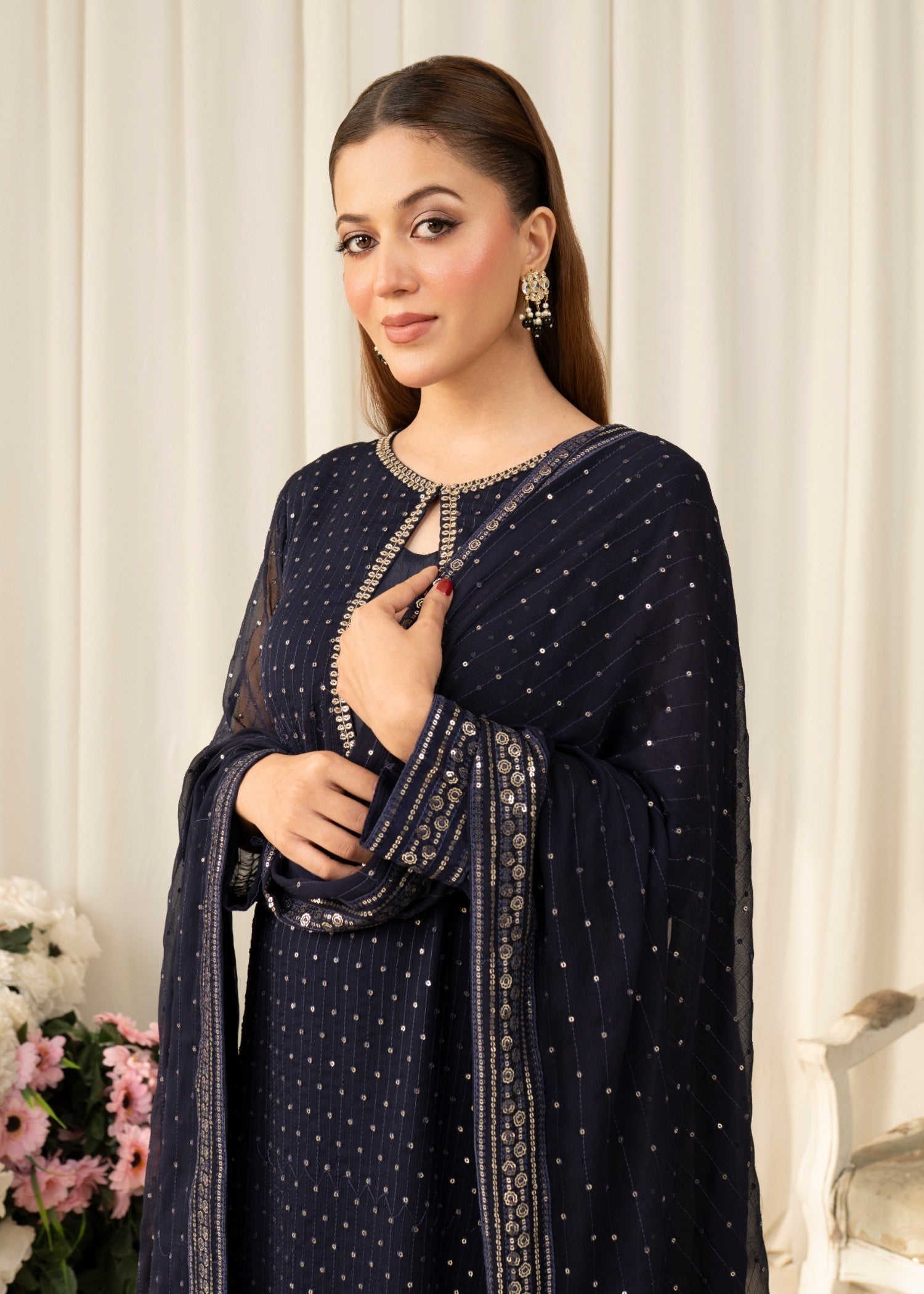 Agha Jaan DIVINE BLUE Women 3pcs