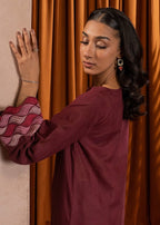 Kross Kulture Embroidered Self Textured Shirt KE 01442 S Women 1pcs