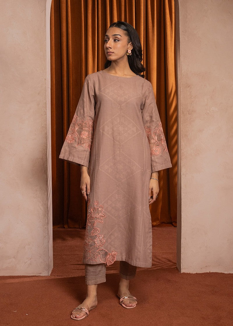 Kross Kulture Embroidered Self Textured Shirt KE 01445 S Women 1pcs