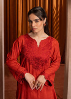 Kross Kulture Embroidered Self Textured Shirt KE 01446 S Women 1pcs