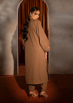 Kross Kulture Embroidered Crepe Solid Suit KE 01448 ST Women 2pcs