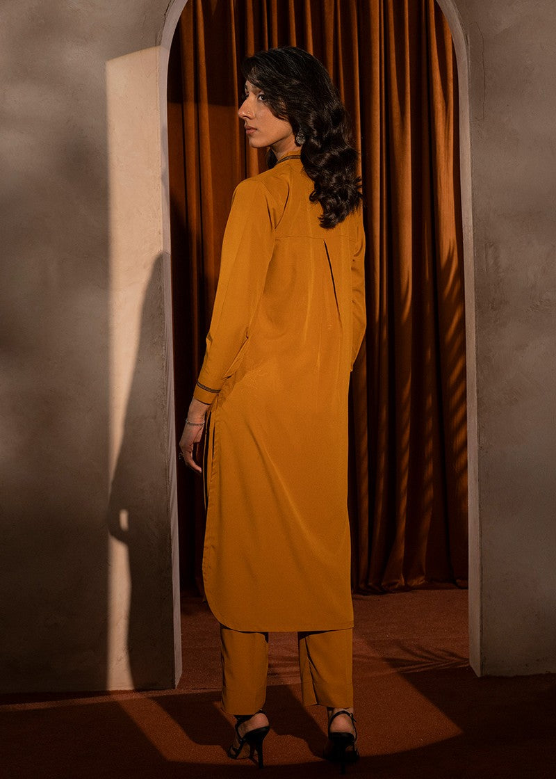 Kross Kulture Embroidered Crepe Solid Suit KE 01450 ST Women 2pcs