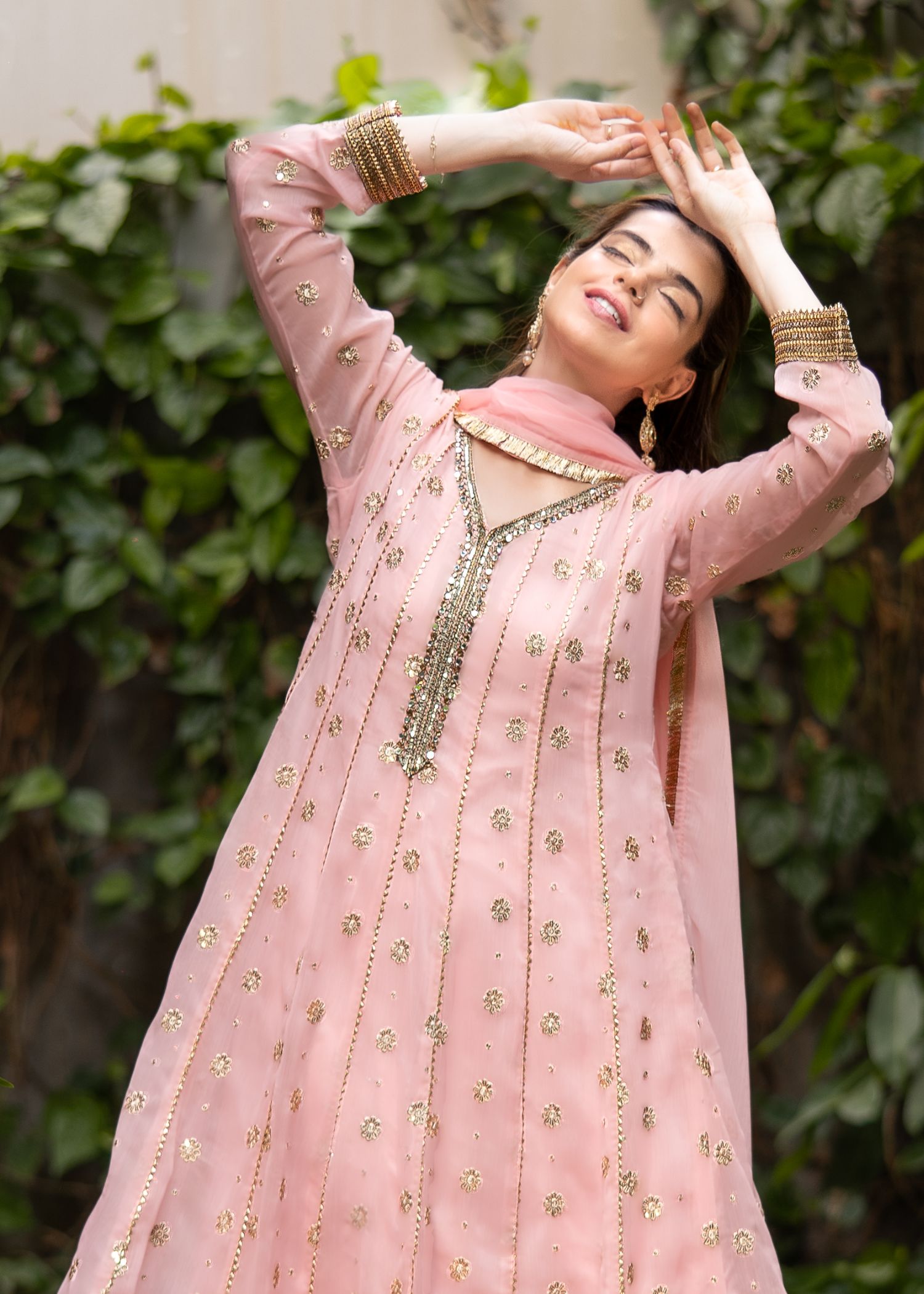 Al-Harir Apparel Mehar Baby Pink Women 3pcs