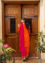 Kumash Textiles Red Orange Womens Women 3pcs