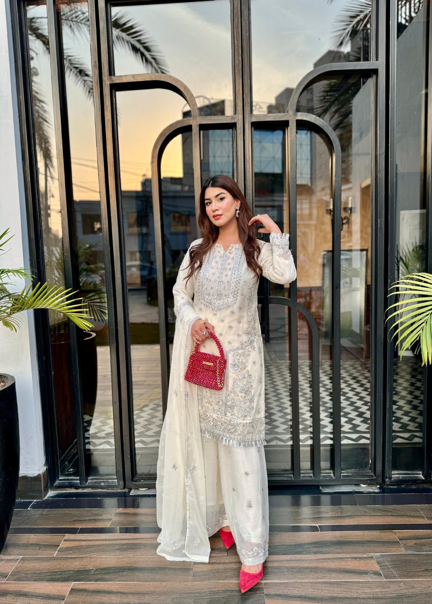 Rangoon Clothing Gulerana White Women 3pcs