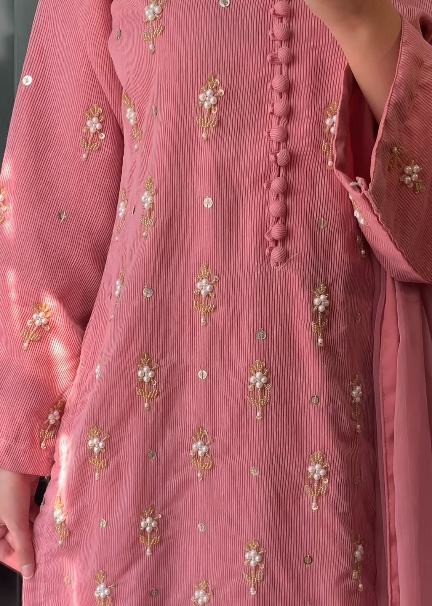 Ayesha B handwork falak pink Women 3pcs