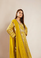 Manahils Angrakha 105 Mustard Women 3pcs