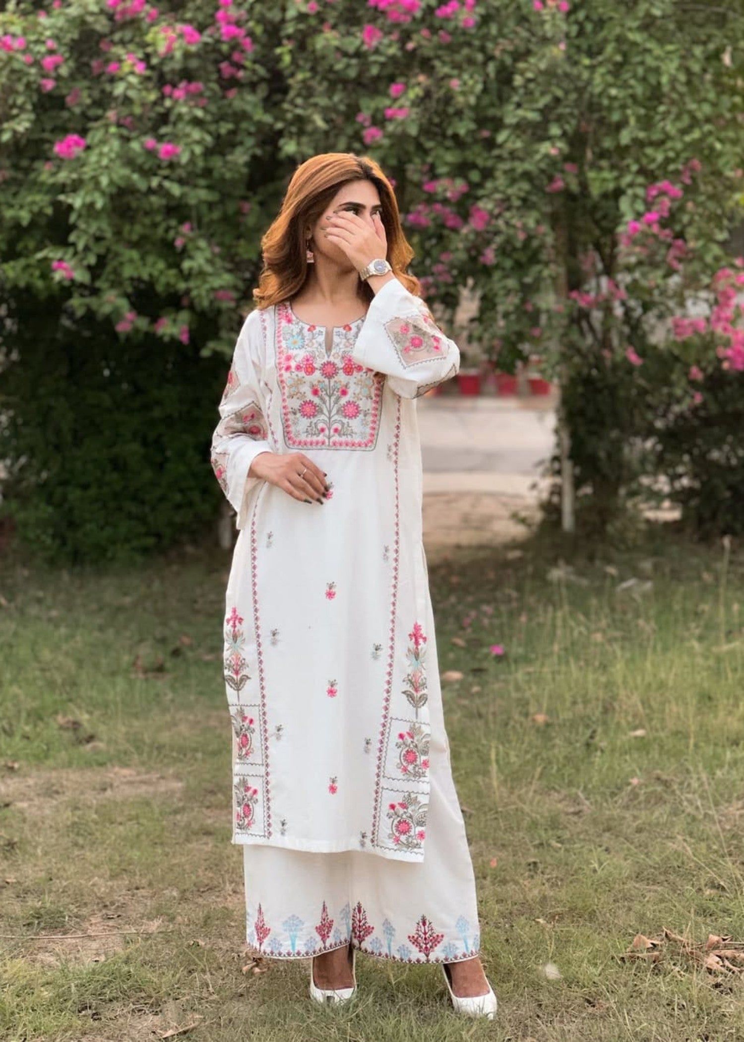 Tehzeeb Libas WHITE DOVE EMB Women 2pcs