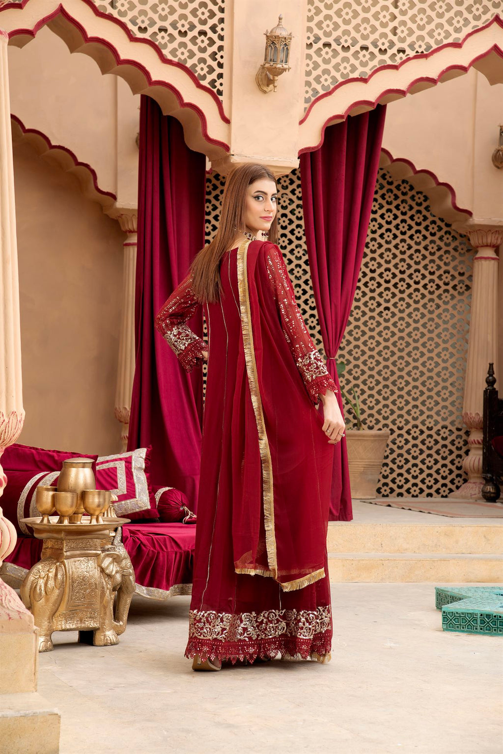 Manahils B 005 MEHROON Women 4pcs