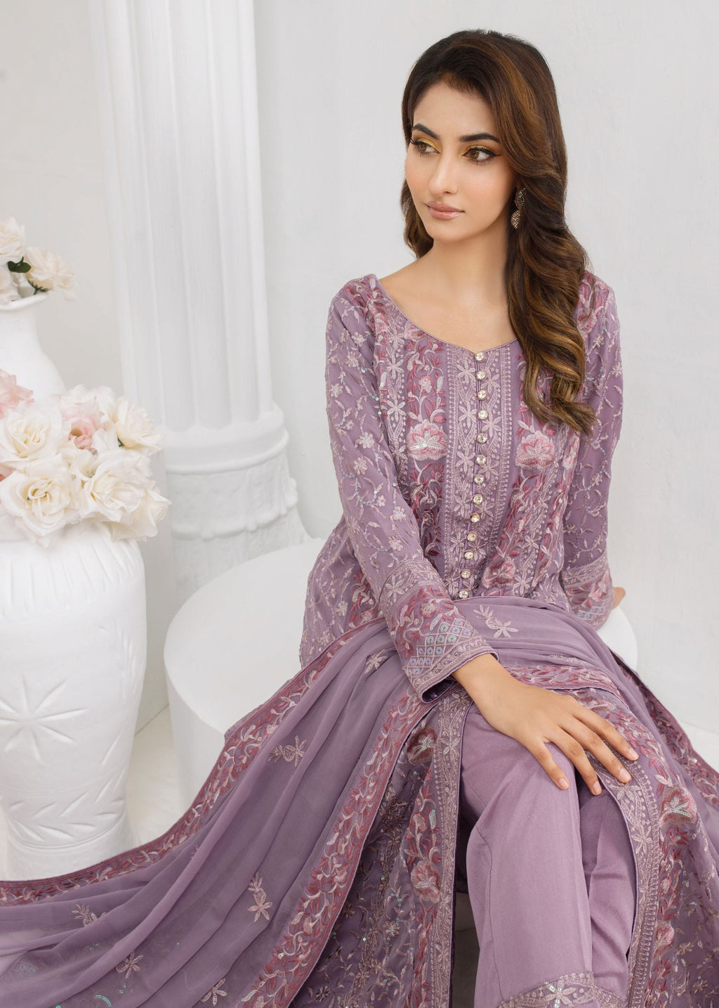Ayesha Closet Saroor Purple Women 3pcs
