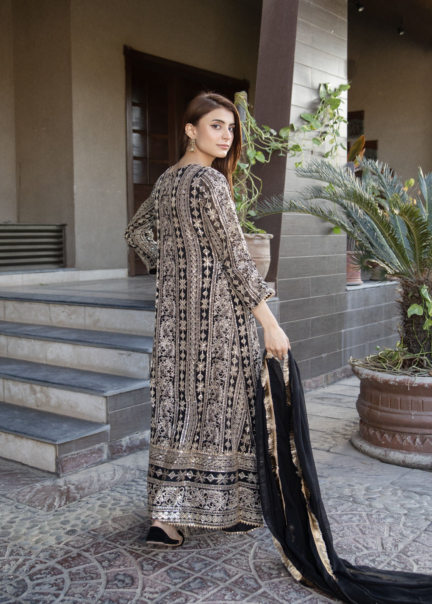 Manahils KURTI 122 BLACK Women 3pcs