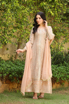 Manahils Angrakha 122 DIVINE PEACH Women 3pcs
