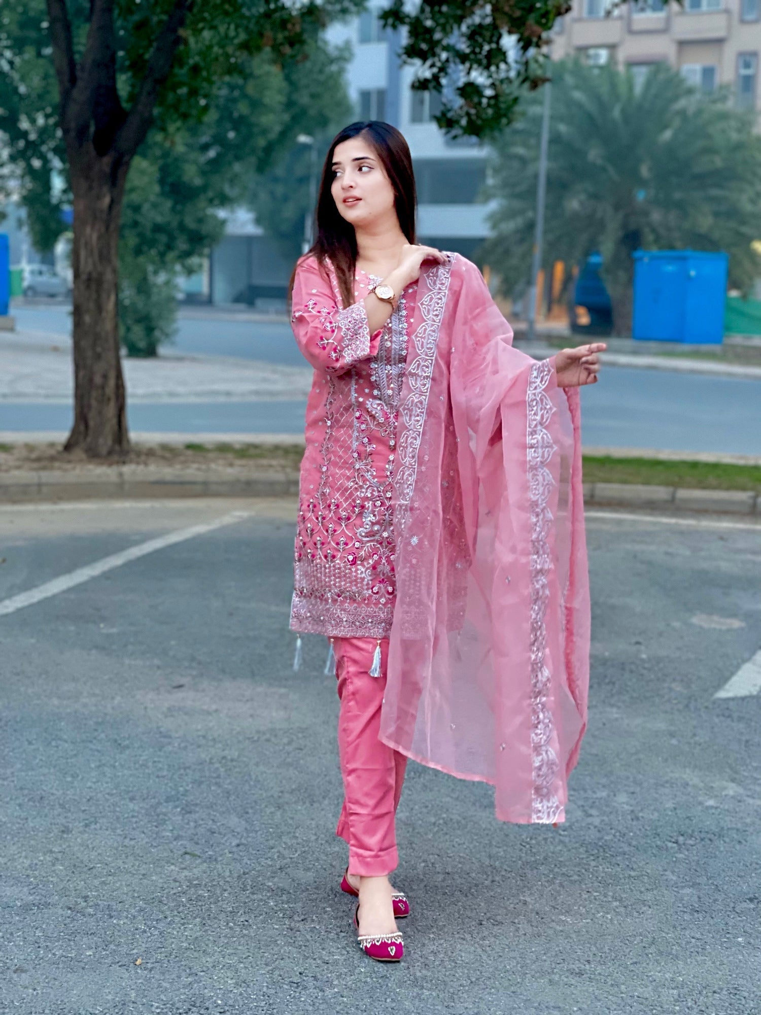 Four Season Boutique NOOR E ROSHNI PINK Women 3pcs