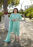 Four Season Boutique Forever Cotton Aqua Blue Women 3pcs