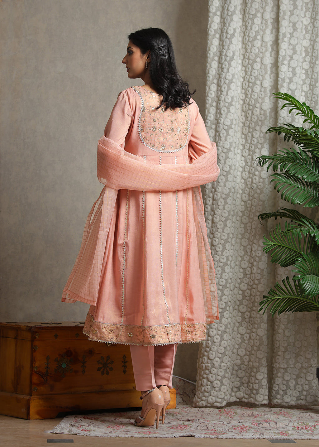 Eraj Hussain Glaring Gems Coral Pink Women 4pcs