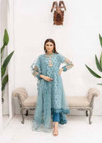 Manahils KURTI 0084 ICE BLUE Women 3pcs