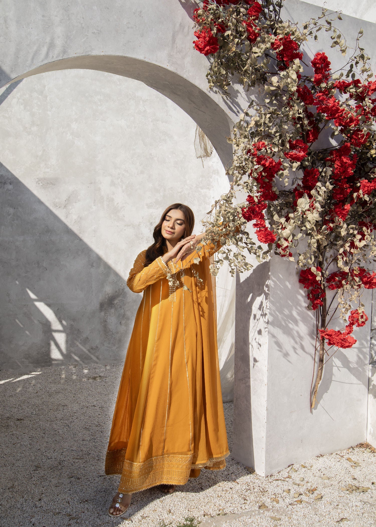 Manahils KURTI 106 COPPER ORANGE Women 3pcs