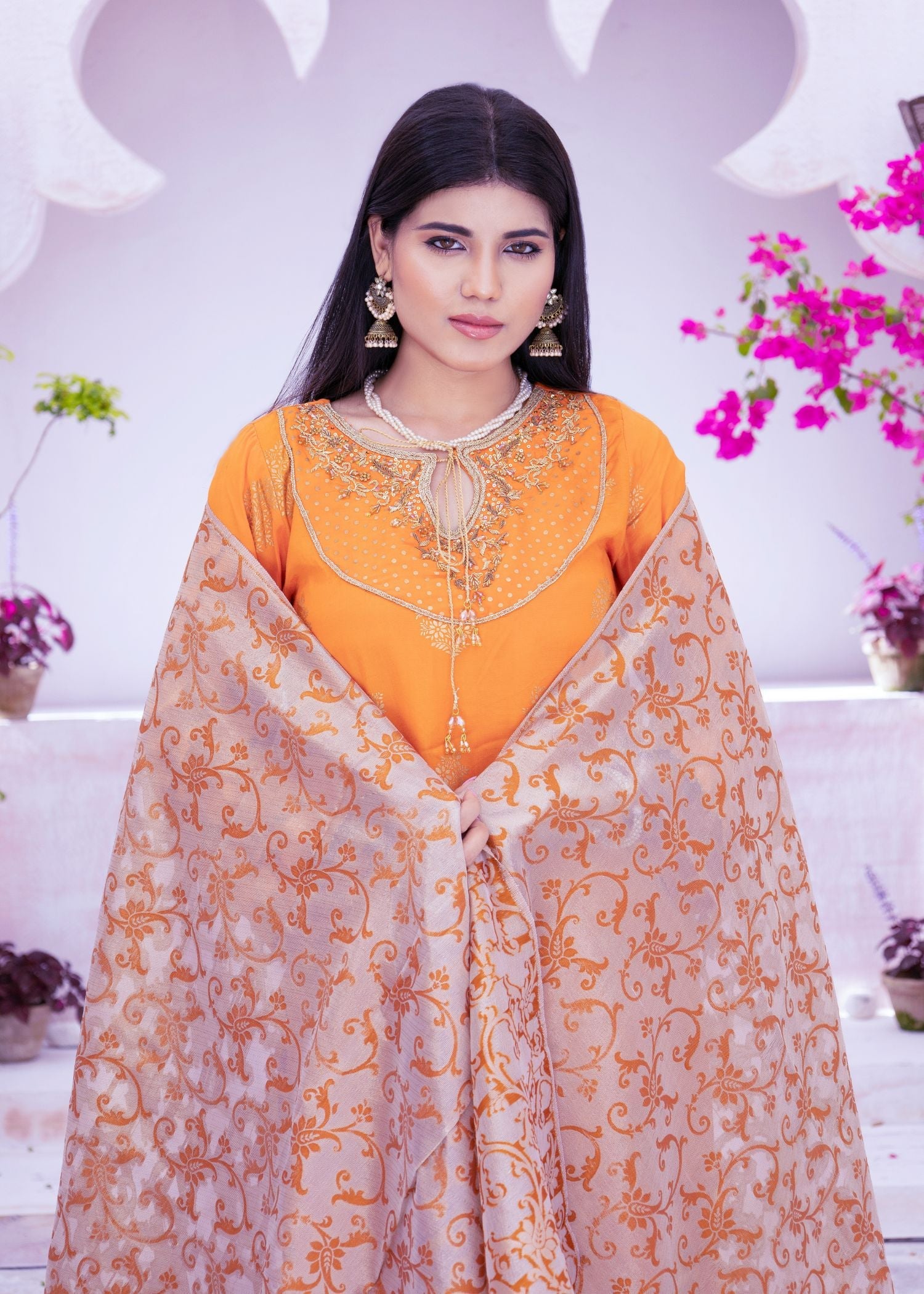 Alsiyab Nayaab Rust Women 3pcs
