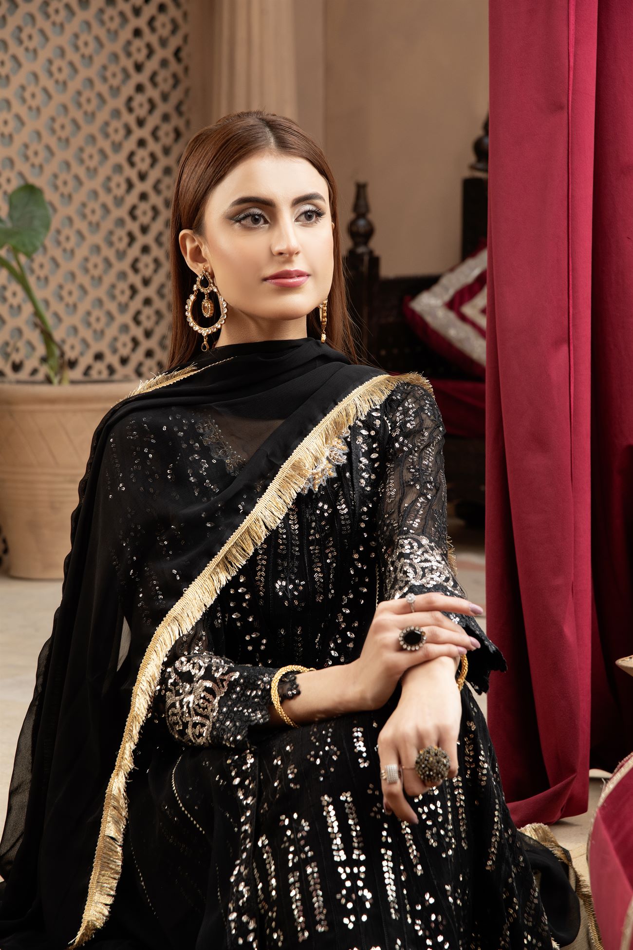 Manahils B 005 BLACK Women 4pcs