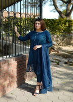 Four Season Boutique Forever Cotton Zinc Blue Women 3pcs