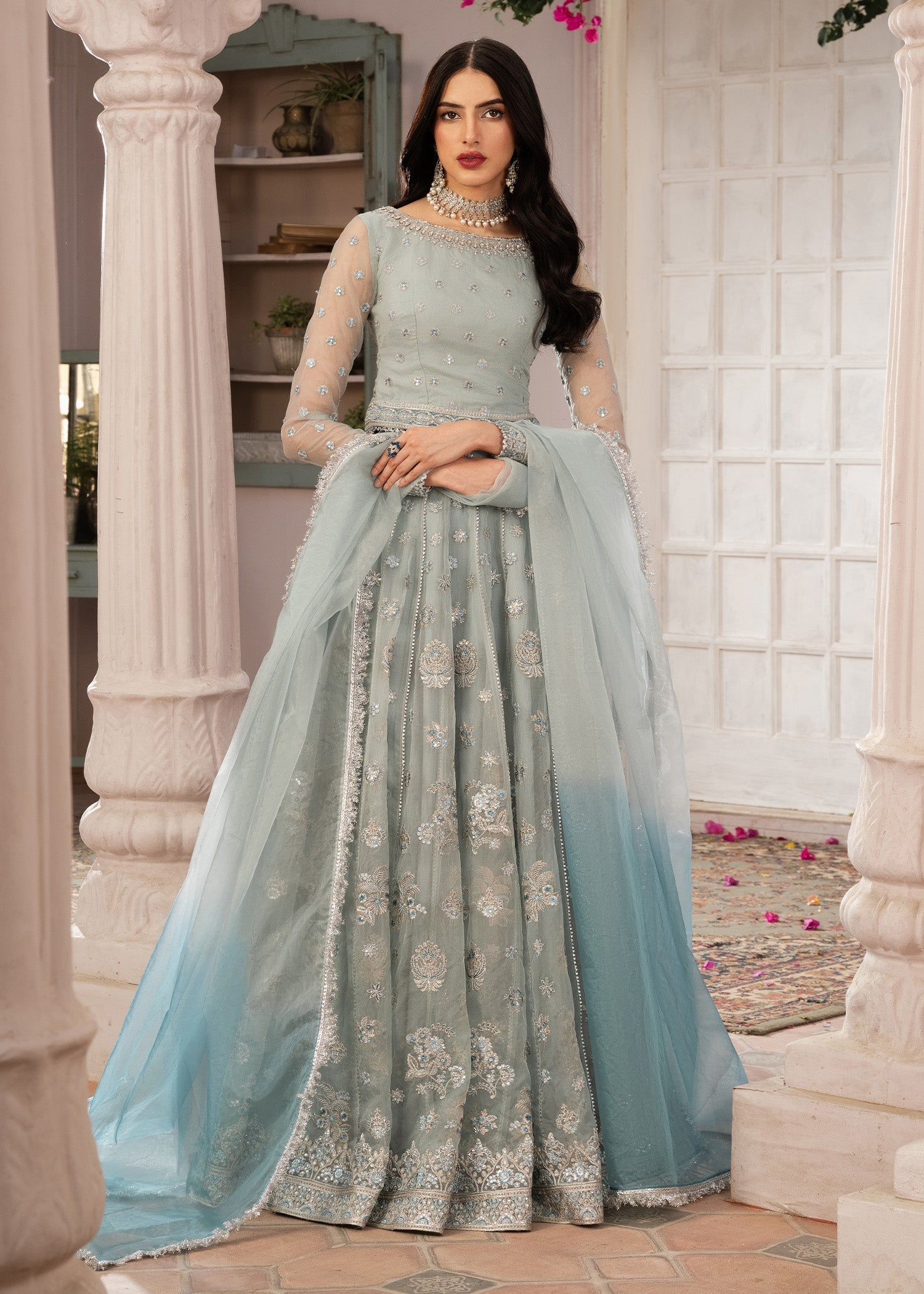 Rang-e-Haya Aysel (Ice Blue) Women 3pcs