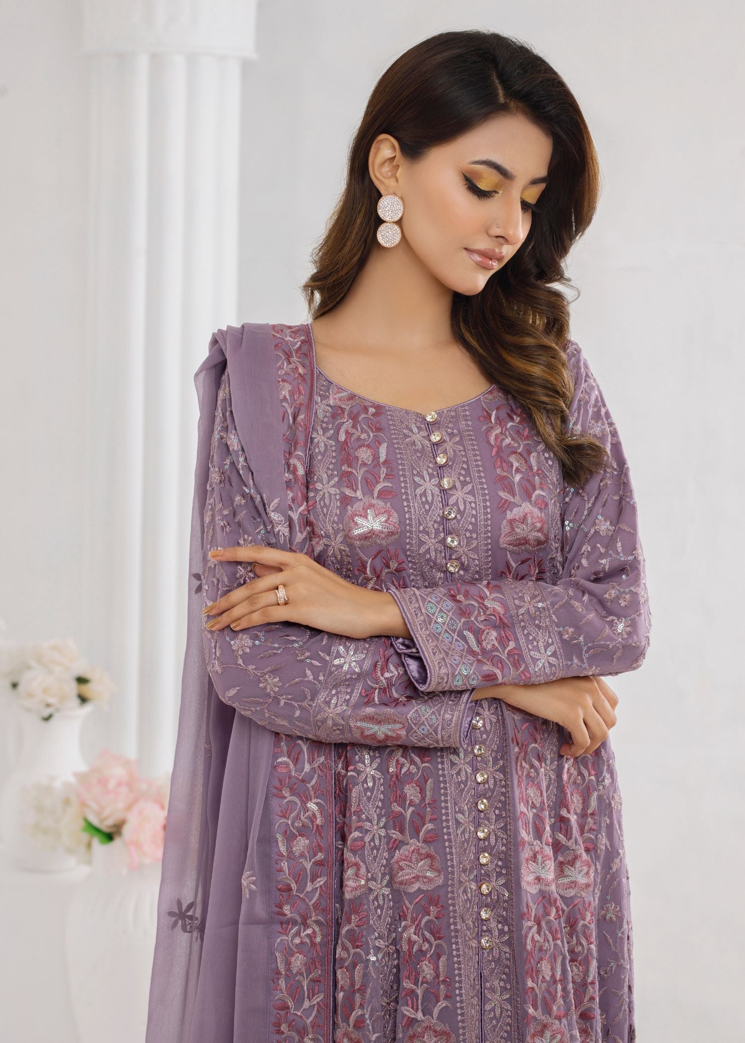 Ayesha Closet Saroor Purple Women 3pcs