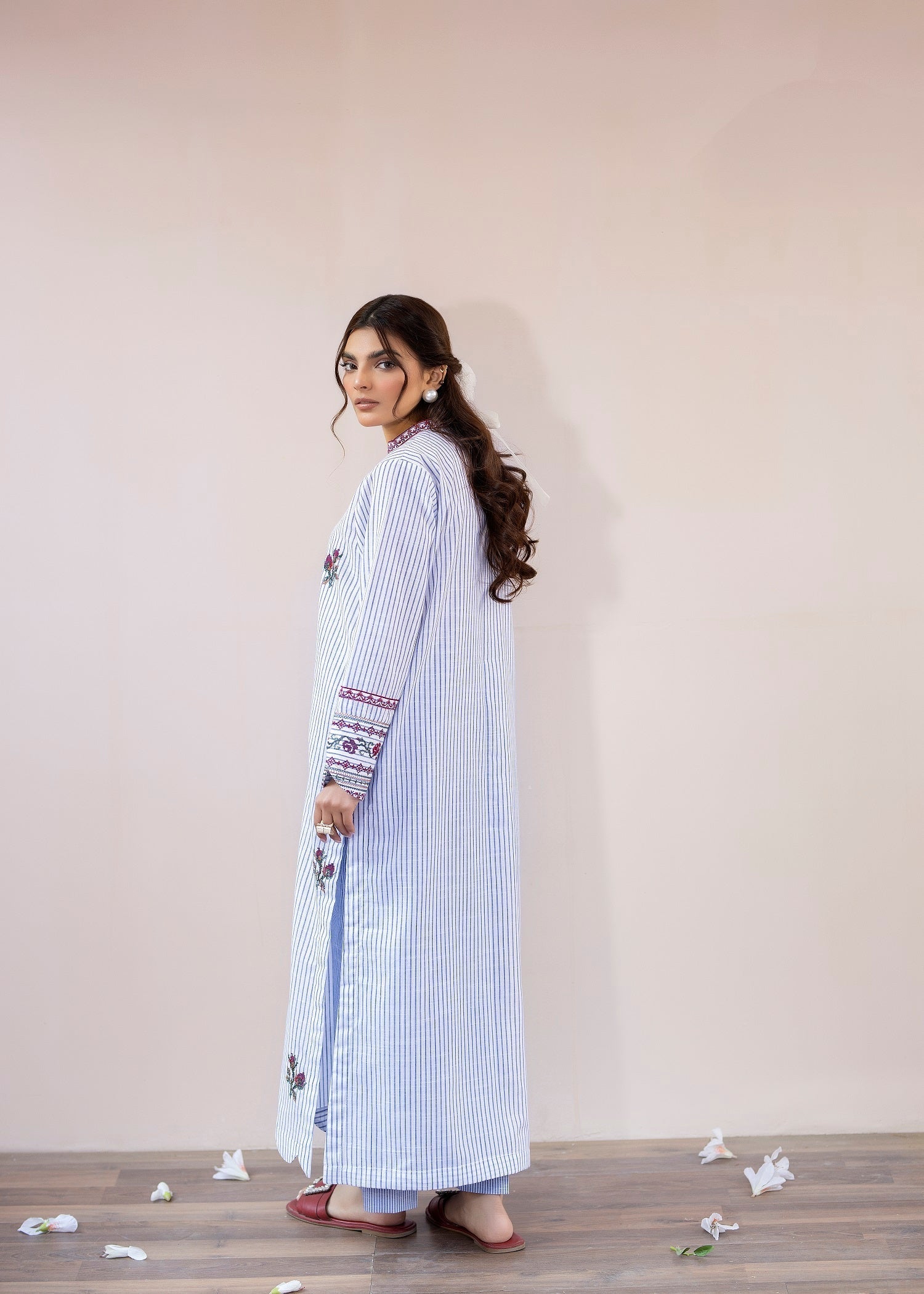 La Rosaa LSS 24 07 Blue Stripes Women 2pcs