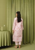 Buzzazi Baby Pink Printed Suit Women 2pcs