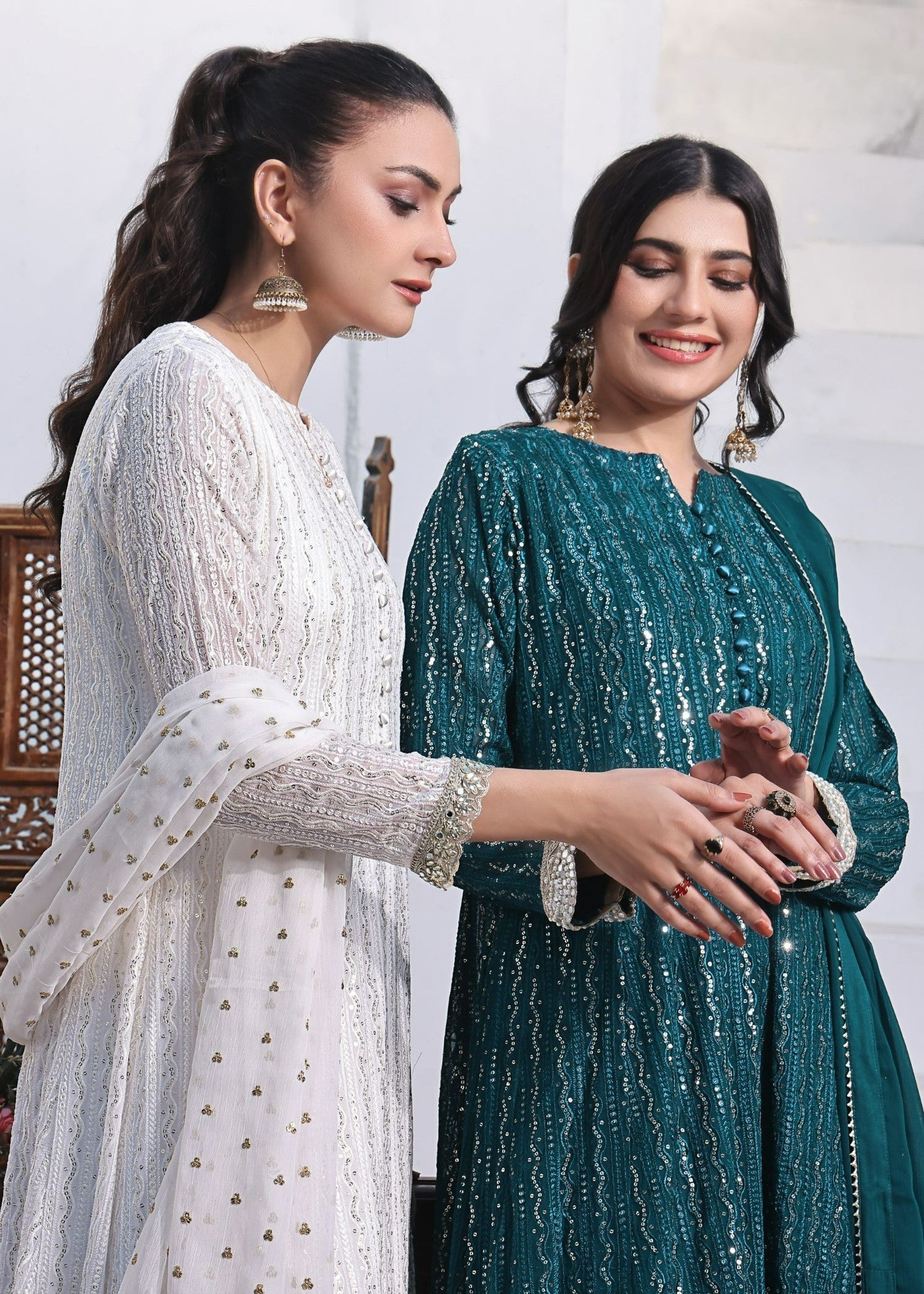 Ayesha Closet Anooshay Gul White Light Women 3pcs