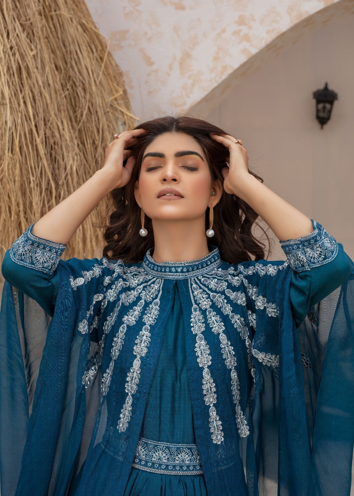 Pehnawa By Bin Akram’s KAFCUT MAXI TEAL Women 3pcs