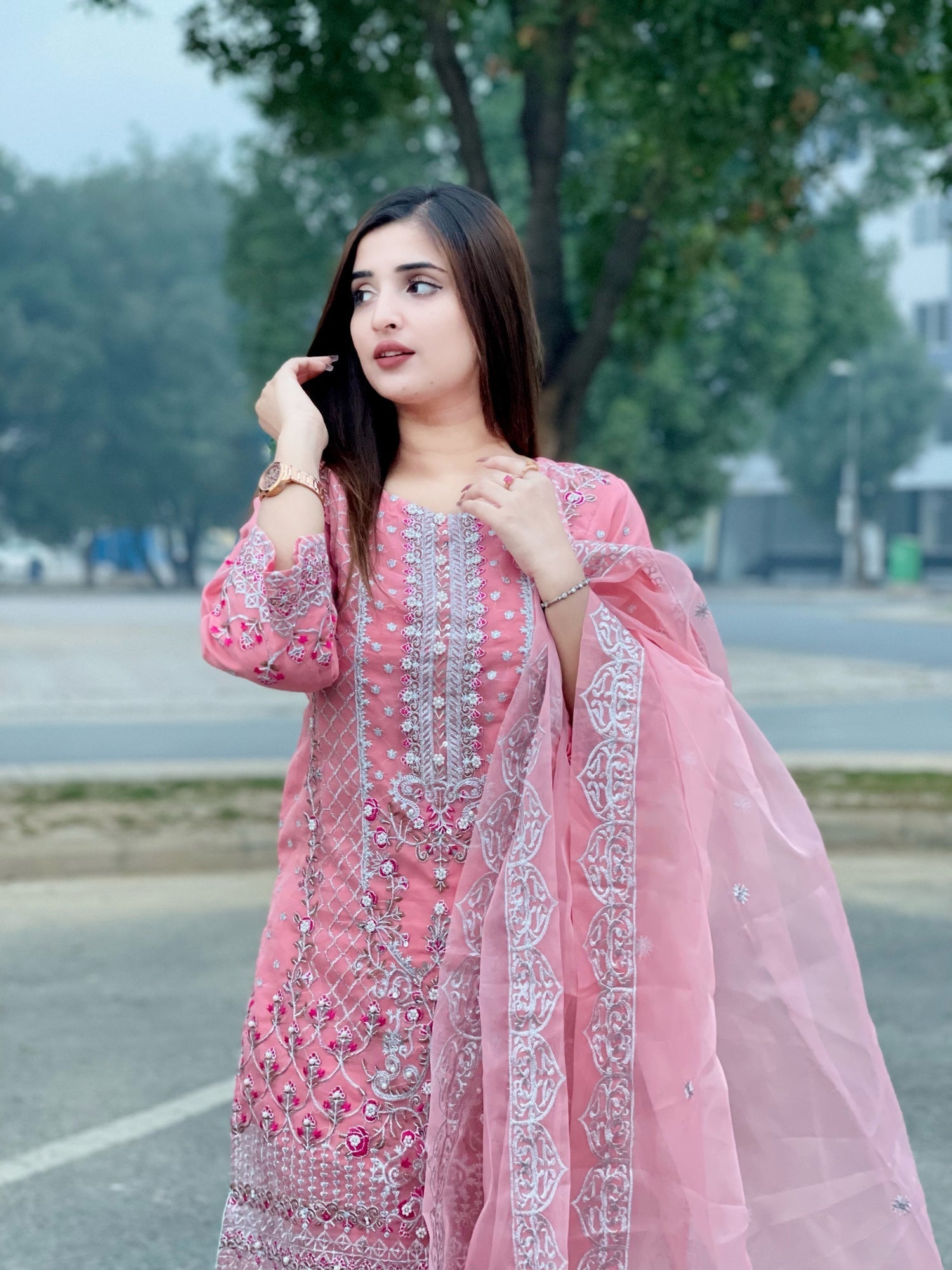 Four Season Boutique NOOR E ROSHNI PINK Women 3pcs