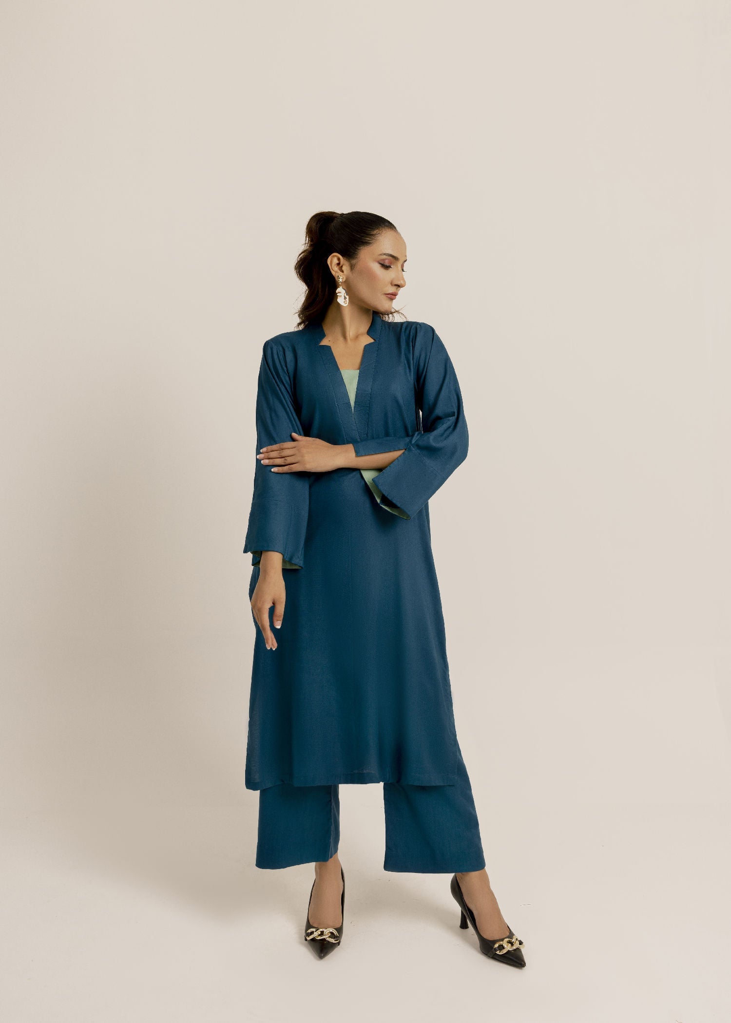 The Slay Wear Aqua Teal Set Women 2pcs