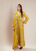 Manahils Angrakha 105 Mustard Women 3pcs
