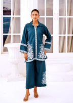 Nairah Teal Bloom Women 2pcs