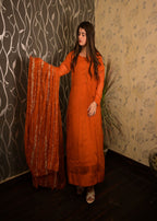 Four Season Boutique MUNAZZA FROK ORANGE Women 3pcs
