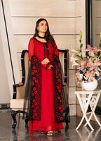 Khuda Baksh Creations Z 285 Red Women 4pcs