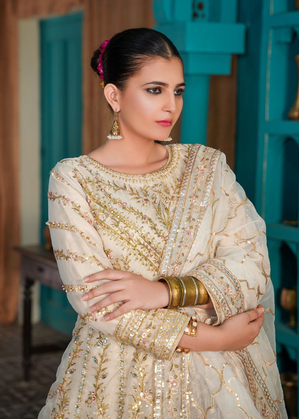 Gulnoor NAAZ Offwhite Women 3pcs