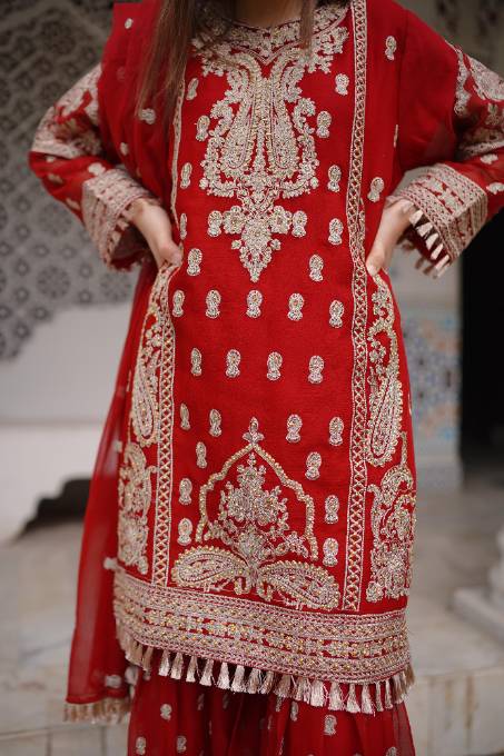 Rangoon Clothing Safeen Maroon Women 3pcs