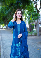 Four Season Boutique Noor e Roshni Chiffon Zinc Women 3pcs