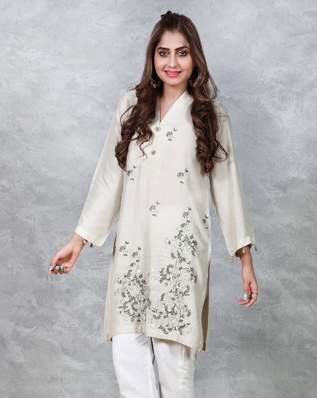 Khas Stitched Cotton Net SHIRT ER 108 Women