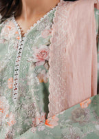 Buzzazi Sage Green Printed Suit Women 3pcs