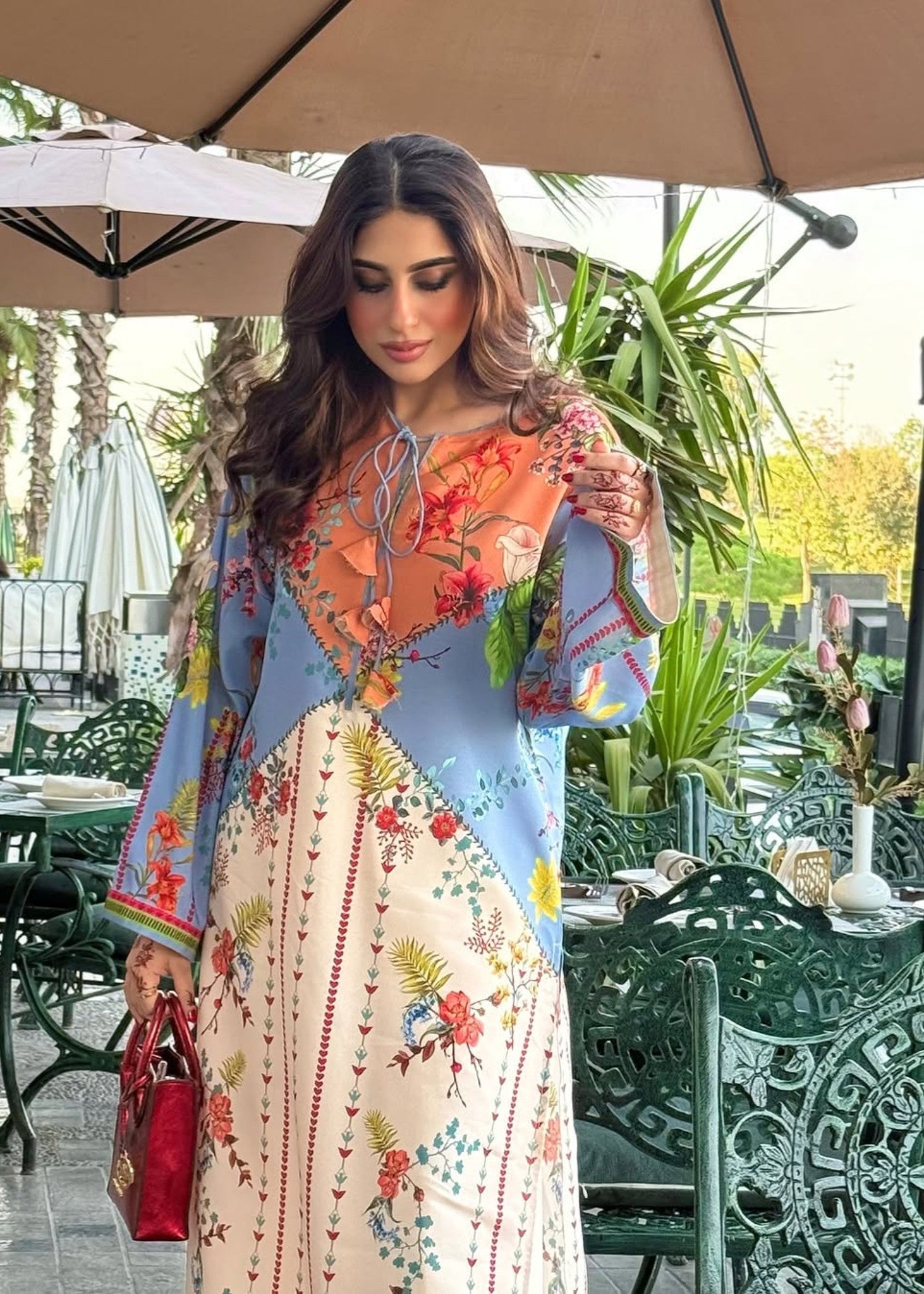 Tehzeeb Libas SUNSET BLOSSOM CORD SET Women 2pcs