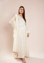 Manahils KURTI 099 MELANIE OFF WHITE Women 3pcs